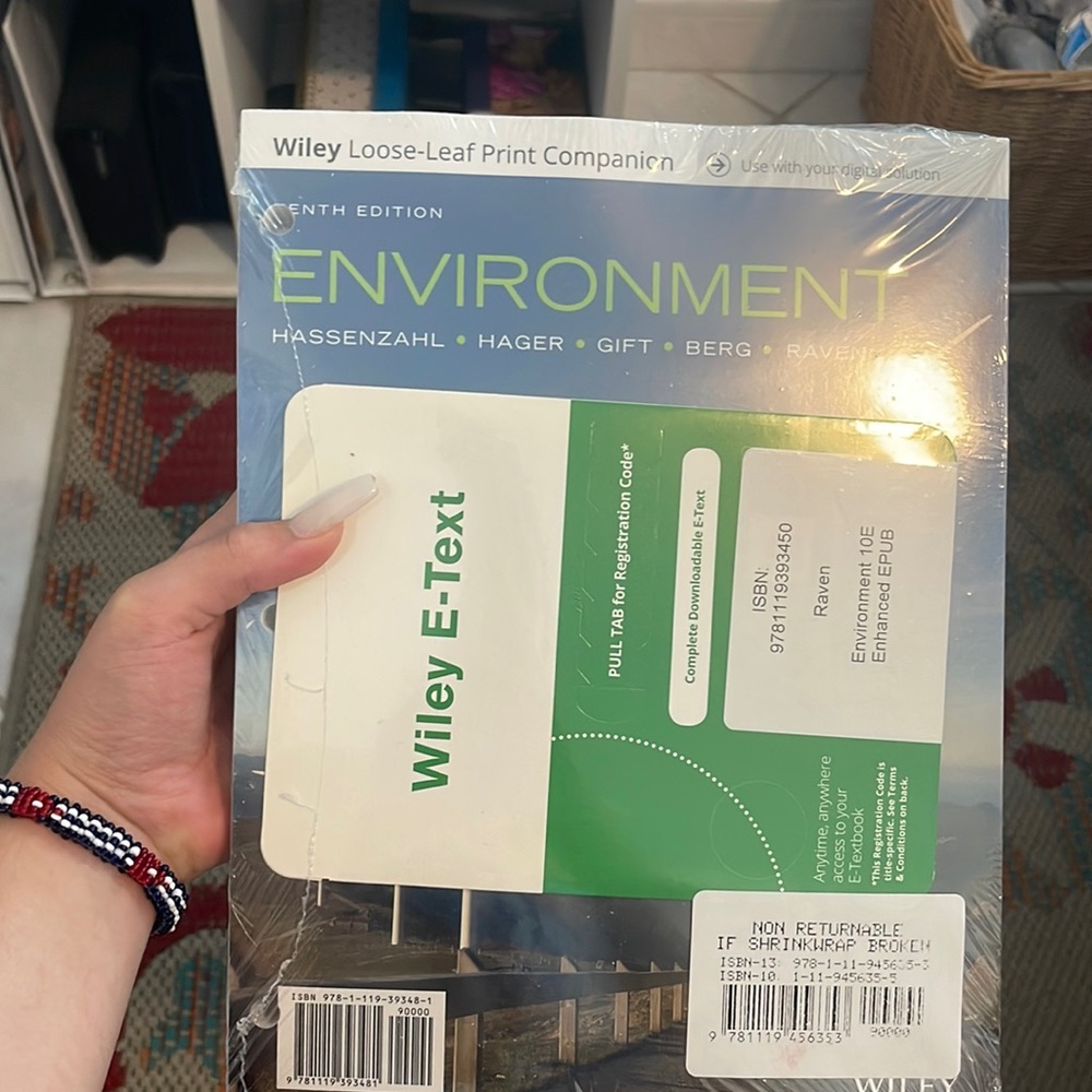 Enviroment textbook loose leaf textbook with registration code INCLUDED